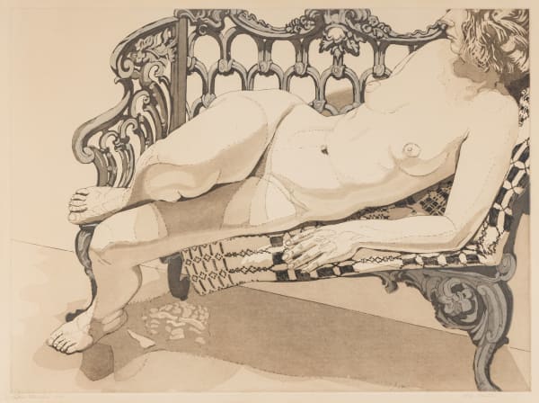 Philip Pearlstein, Nude on Silver Bench, 1972