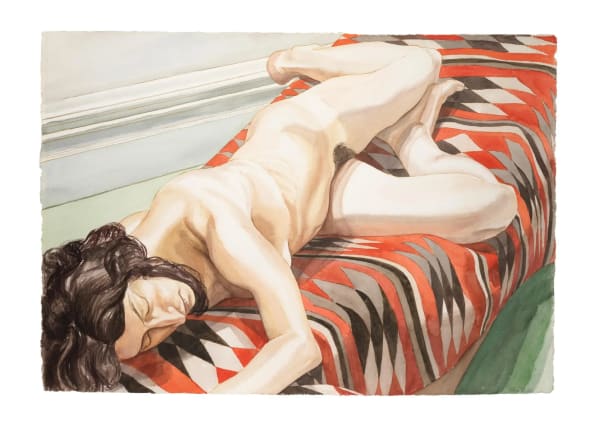 Philip Pearlstein, Model on Navajo Blanket, 1978
