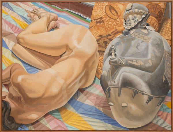 Philip Pearlstein, Model with Peruvian Pot, 1990