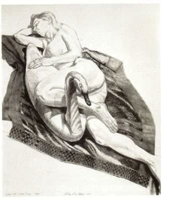 Philip Pearlstein, Model with Wooden Swan, 1987-88