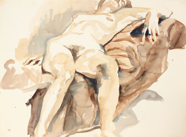 Philip Pearlstein, Reclined Female on Sofa, ND
