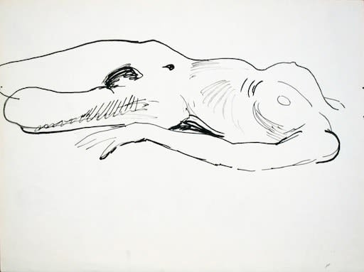 Philip Pearlstein, Reclined Female Nude, ND