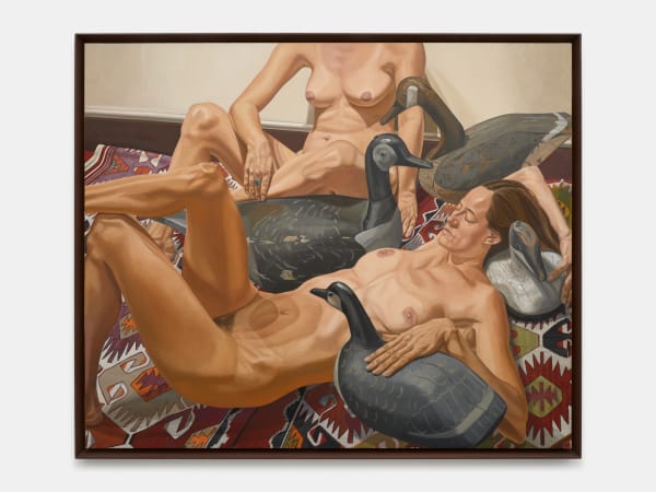 Philip Pearlstein, Two Nudes and Four Duck Decoys, 1994
