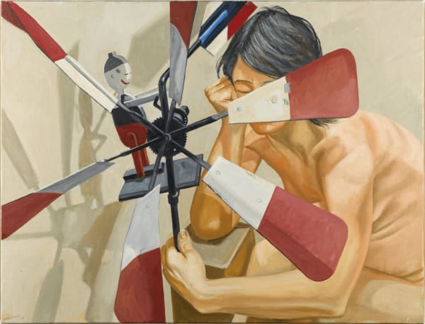 Philip Pearlstein, Whirly-Gig with Little Man and Model, 2004