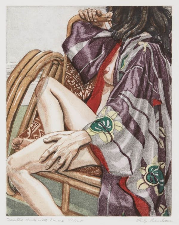 Philip Pearlstein, Seated Nude with Kimono, 1982