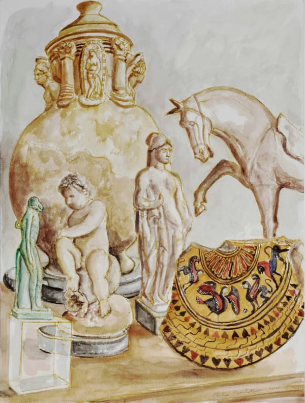 Philip Pearlstein, Amasis Vase and Other Antiquities, 2021