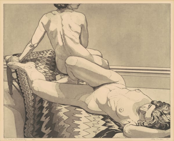 Philip Pearlstein, Two Nudes on Old Indian Rug, 1971