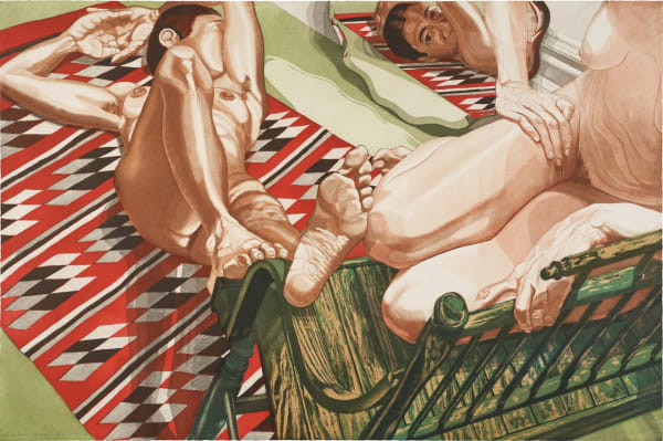 Philip Pearlstein, Models with Mirror, 1985