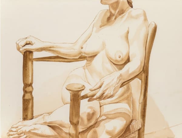 Philip Pearlstein, Seated Female Nude in Chair, 1973