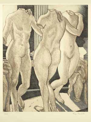 Philip Pearlstein, The Three Graces, 2007