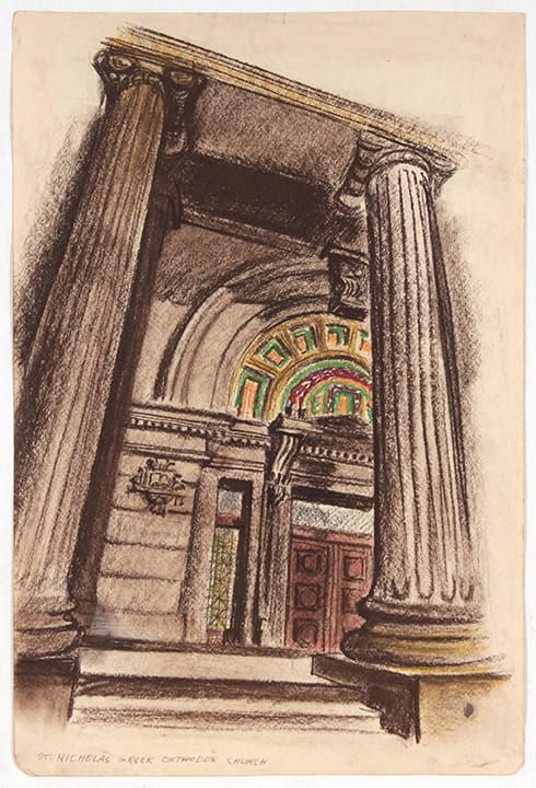 Philip Pearlstein, St. Nicholas Greek Orthodox Church, 1946-49