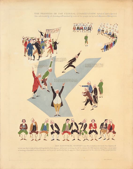 Philip Pearlstein, Untitled (Framers of the Constitution 4), 1940s