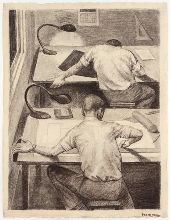Philip Pearlstein, Untitled (Architect's Office_Two Tables), 1946-49