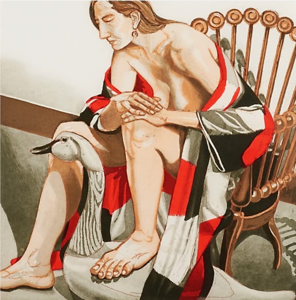 Philip Pearlstein, Hunzinger Chair & Wooden Swan, 1995