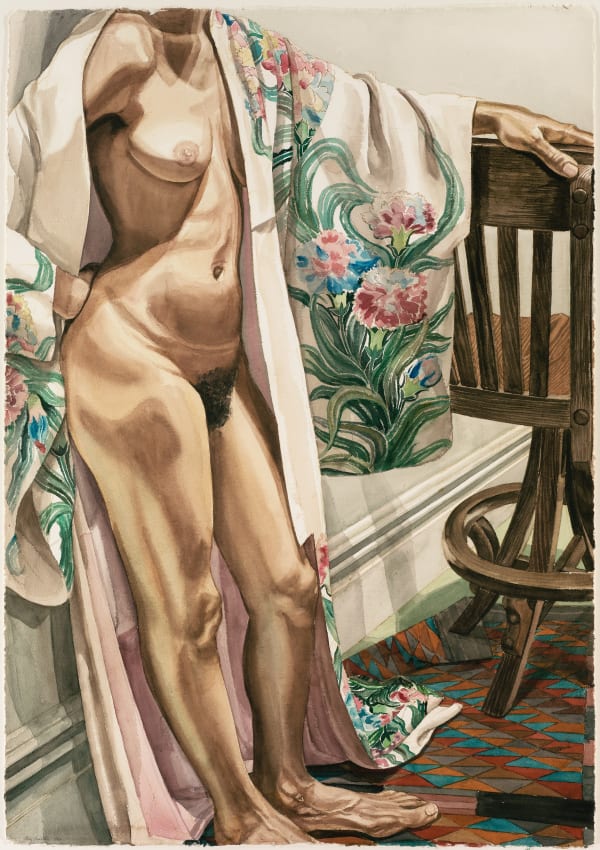 Philip Pearlstein, Model in Kimono Standing Near Swivel Stool, 1980