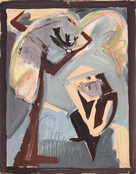 Philip Pearlstein, Untitled (Class Exercise 5_Figure, Bird, Tree), 1947-48