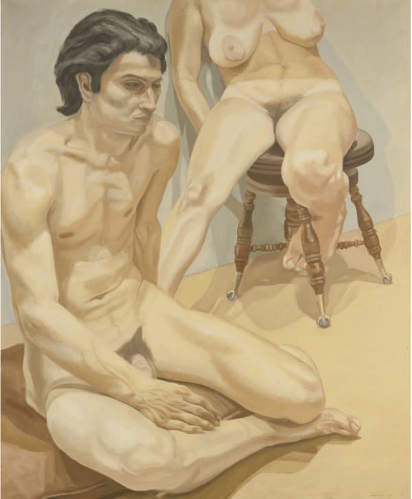 Philip Pearlstein, Seated Male Nude and Female Nude, 1968