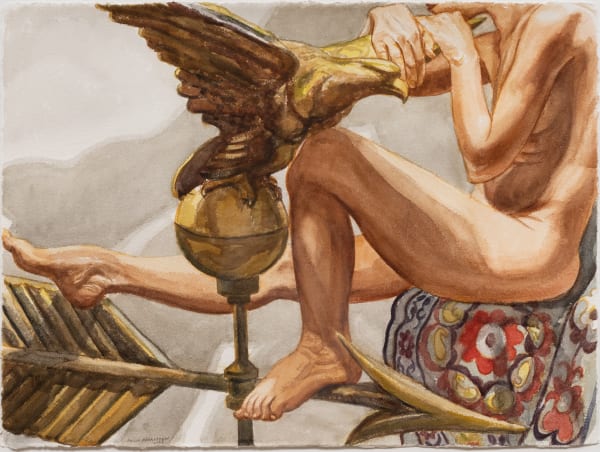 Philip Pearlstein, Model with Golden Eagle Weathervane, 2009