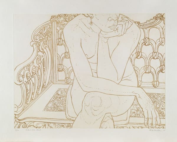 Philip Pearlstein, Nude on Iron Bench, 1975