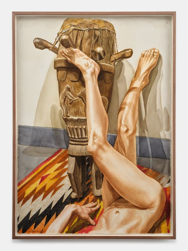 Philip Pearlstein, Legs with African Drum, 1997