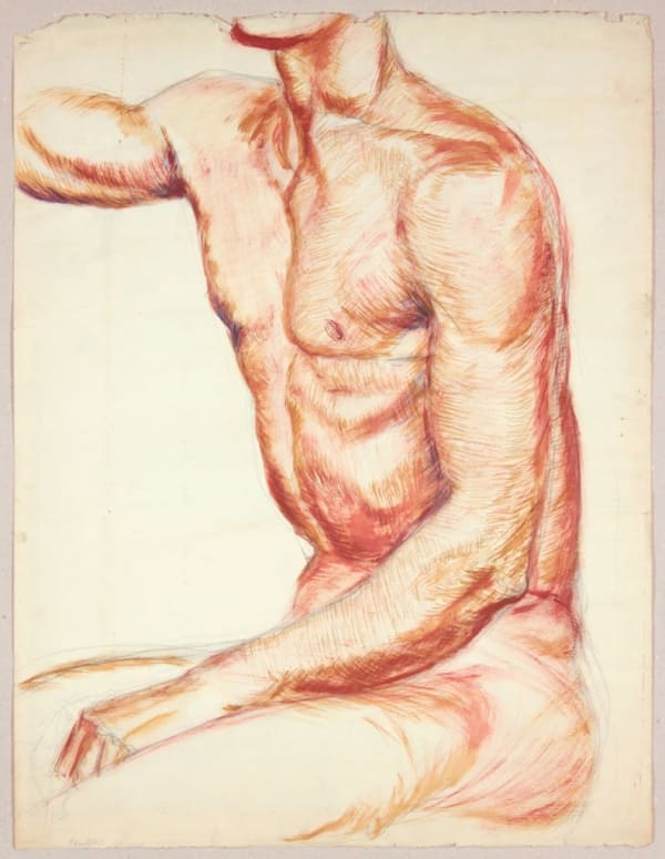 Philip Pearlstein, Seated Male Model, 1949