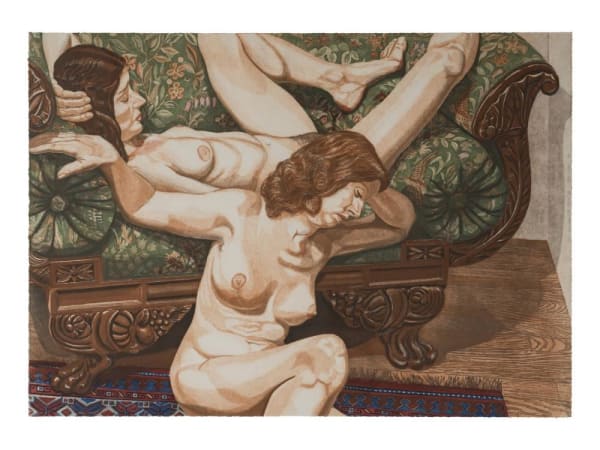 Philip Pearlstein, Two Nudes with Federal Sofa, 1981