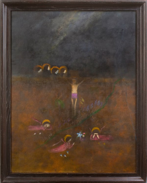 Craigie Aitchison, Crucifixion with Angels, 1960