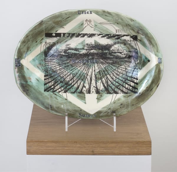 ceramic decorated plate by Grayson Perry