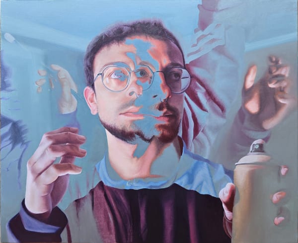 Marco Martone ADHD, 2025 Oil paint 51 x 61 x 3 cm 20 1/8 x 24 x 1 1/8 in