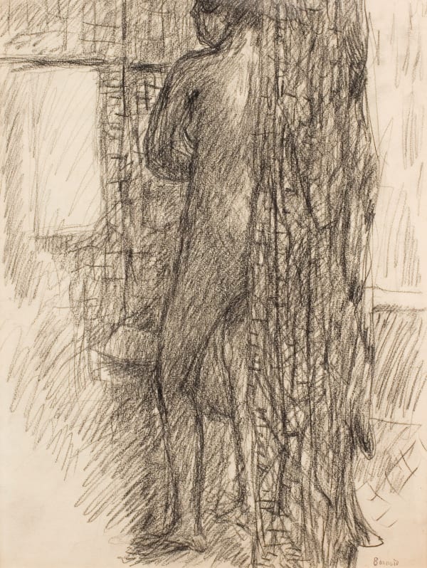Pierre Bonnard, Standing Nude, Behind a Curtain, 1930, c.