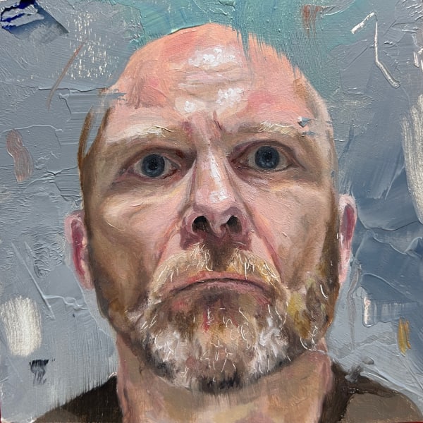 Ashley Allen Silent Gravity, 2025 Oil on panel 10.3cm x 10.3cm X 2cm