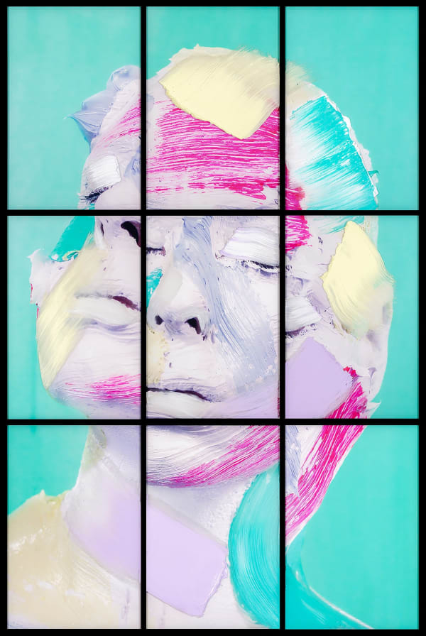 Sophie Derrick The Space Between - SLIP, 2016 Photogrpahic print and paint 180 x 120 cm 70 7/8 x 47 1/4 in