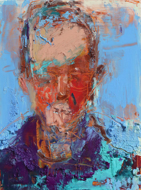 Henry Jabbour Just to be - Me, 2022 Oil pastel and pigment stick on board 30 x 23 cm 11 3/4 x 9 in