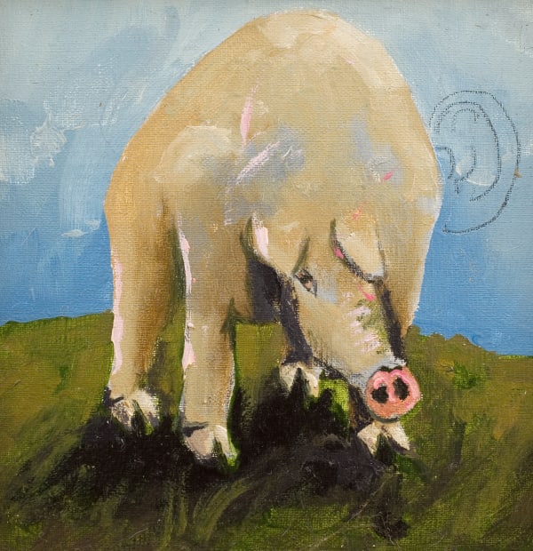 Adam Birtwistle, Pig Bank with ear, 2016