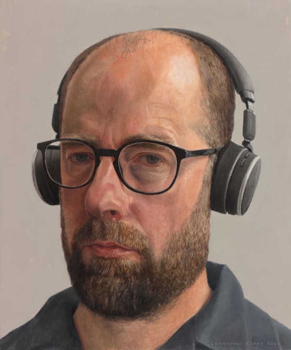 Comhghall Casey Self Portrait, 2020 Oil on Board 30 x 25 x 3 cm 11 3/4 x 9 7/8 x 1 1/8 in