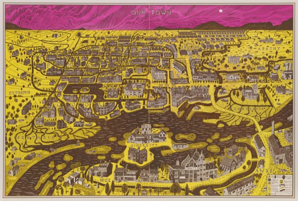 Grayson Perry, Our Town (yellow/fuschia), 2023