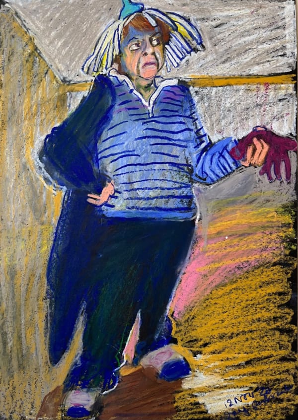 Lorraine Peacock All Dressed-Up But Nowhere to Go, 2020 Caran d'Ache crayon on paper 41.5 x 29.5 cm 16 3/8 x 11 5/8 in