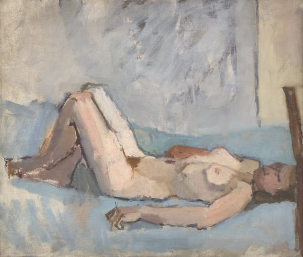 Euan Uglow, Nude on Back with Knees Raised, 1961