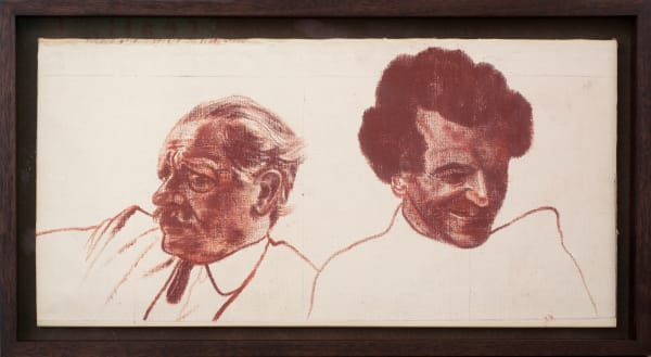 R. B. Kitaj, Kenneth Rexroth and John Wieners, 1968