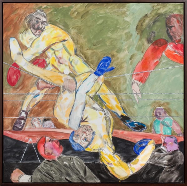 R. B. Kitaj, Whistler vs. Ruskin (Novella in Terre Verte, Yellow and Red), 1992
