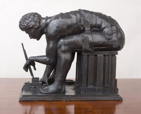 bronze sculpture of a human figure by Eduardo Paolozzi