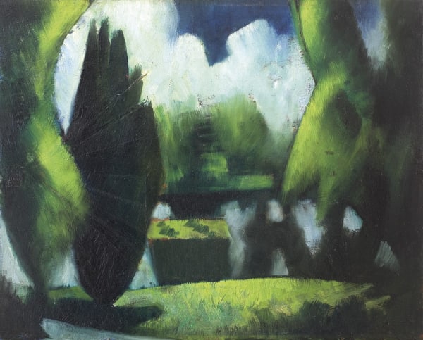 Mark Gertler, The Pond, Garsington, 1916