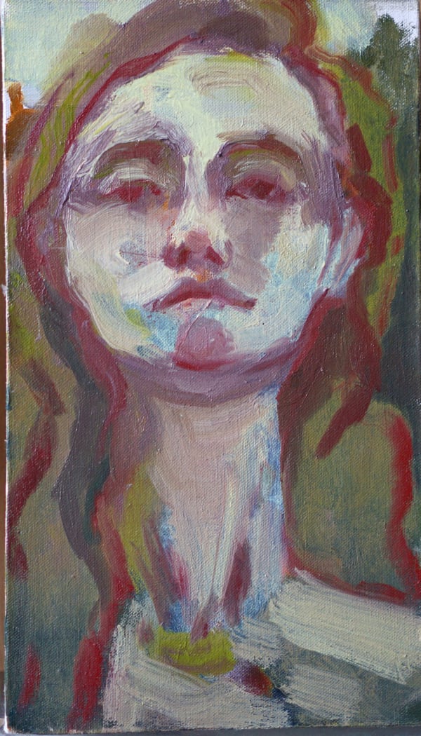 Rachel Mercer, Self-Porrait Red Chin