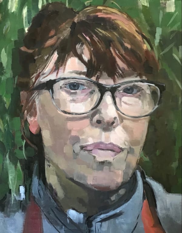 Oonagh O’ Toole Self portrait with glasses, 2023 Oil on panel 50 x 40 cm 19 3/4 x 15 3/4 in