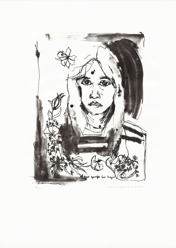 Banu Batur Her şerde bir hayır vardır (Every cloud has a silver lining), 2024 Lithography 70 x 50 cm 27 1/2 x 19 3/4 in