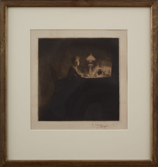 The Acting Manager, 1884 Etching on wove paper Plate: 23.6 x 23.4 cm / 9 1/4 x 9 1/4 in Sheet: 40.8 x 39.1 cm / 16 x 15 3/8 in Only state Sold