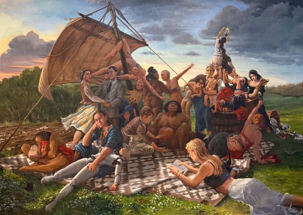 Gail Reid The Raft Of The Medusa, 2025 Oil on canvas 165 x 235 x 4