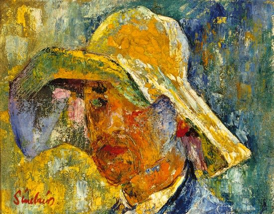 Robert Sinclair Thomson - Self-Portrait with Sun Hat, c.1964