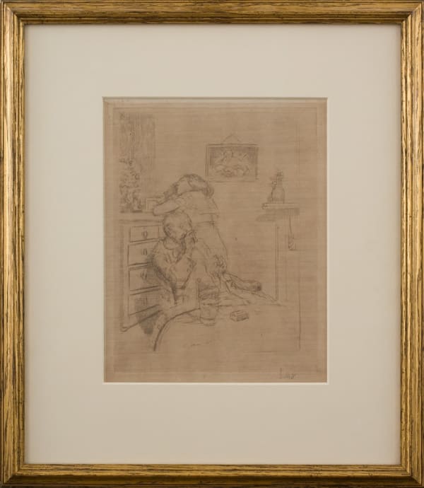 Ennui (The Medium Plate), 1914/15 Etching on laid paper with 'Made F J Head & Co.' watermark Plate: 22.6 x 17.6 cm / 8 7/8 x 6 9/10 in Sheet: 46 x 29.5 cm / 18 x 11 5/8 in Fifth state (of six) Sold