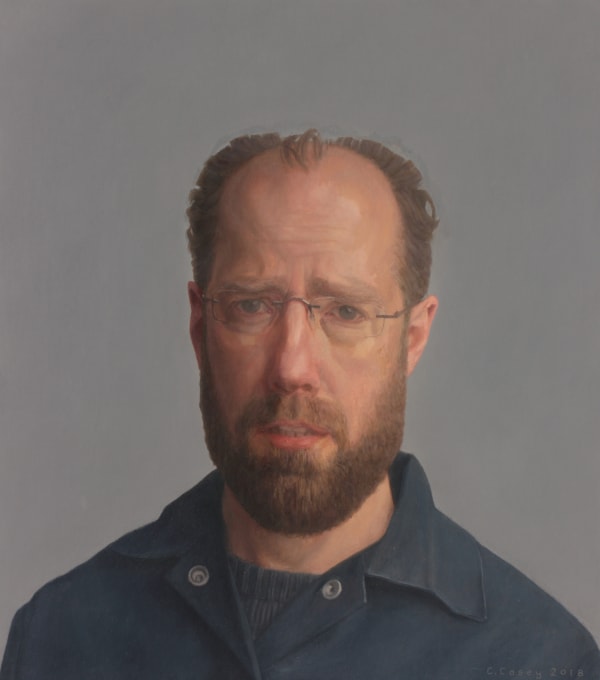 Comhghall Casey Self Portrait, 2023 Oil on canvas 40 x 36 cm 15 3/4 x 14 1/8 in